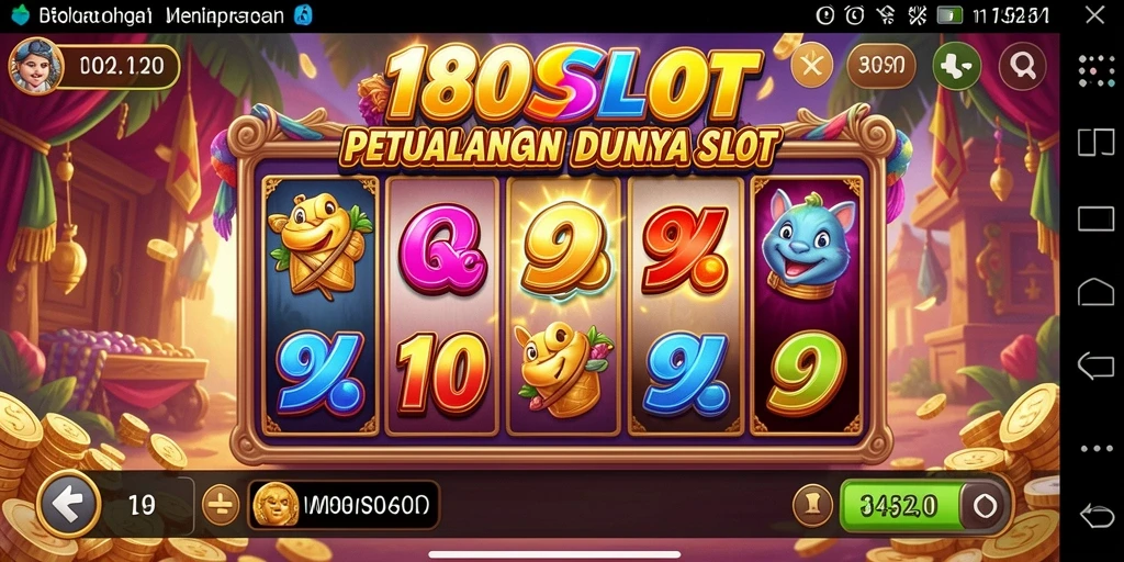 Screenshot utama 180SLOT menampilkan petualangan seru dalam dunia slot.