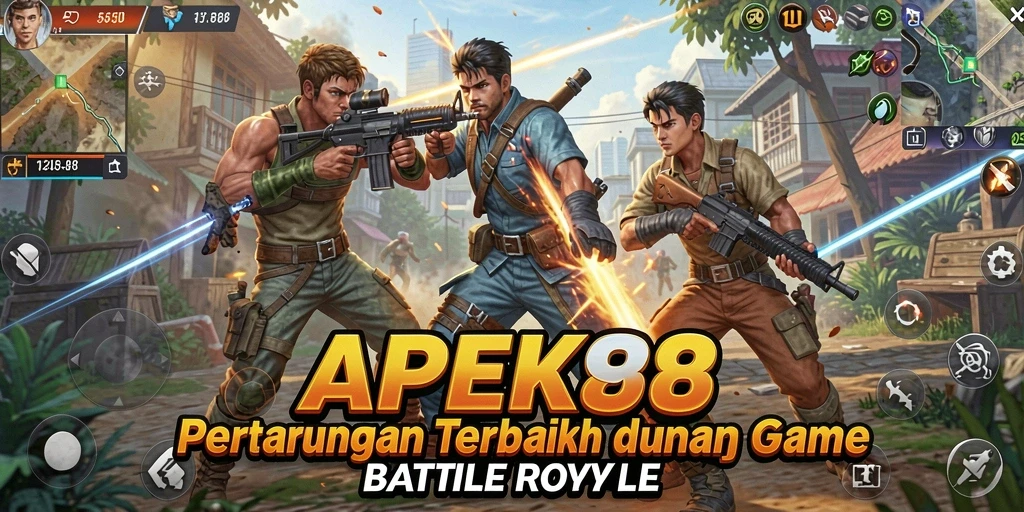 Tangkapan layar gameplay APEK88 yang menunjukkan aksi seru di medan perang.
