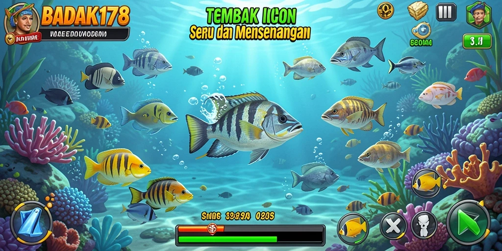 Gameplay seru Tembak Ikan di BADAK178.