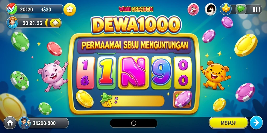 Screenshot DEWA1000 menampilkan gameplay Bingo yang seru.