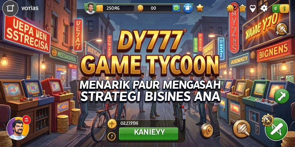 Tampilan gameplay DY777 yang menampilkan strategi pengelolaan bisnis.