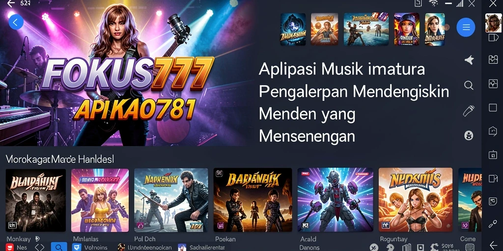 Screenshot gameplay FOKUS777 menampilkan pengalaman mendengarkan musik yang menyenangkan.