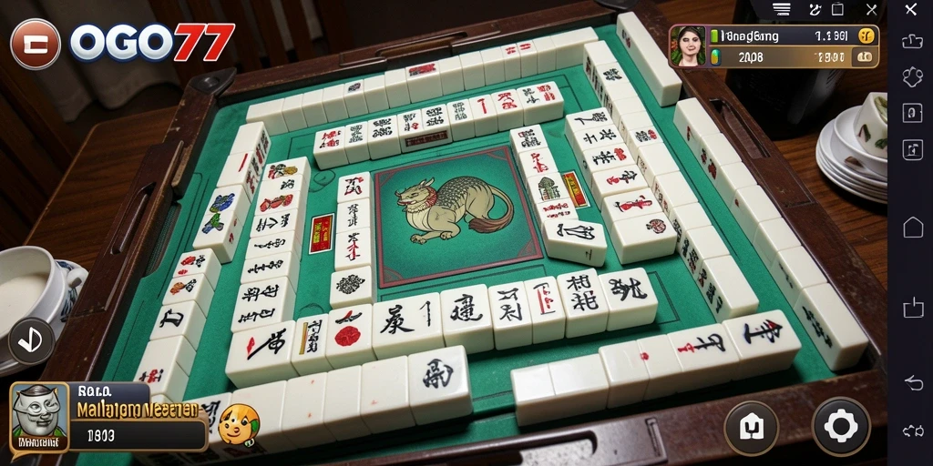 Screenshot GOGO77 menunjukkan gameplay Mahjong yang seru dan menantang.