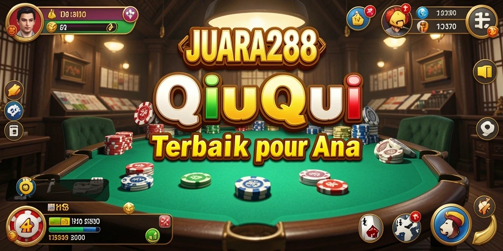 Screenshot gameplay JUARA288 menampilkan aksi seru permainan QiuQiu.
