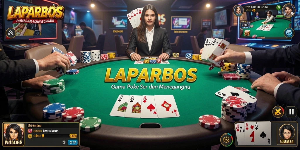 Gameplay seru saat bermain Poker di LAPARBOS.