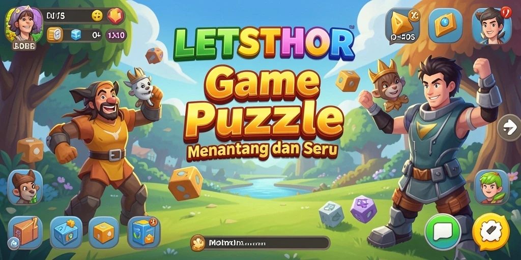 Tampilan gameplay menarik dari LETSTHOR dengan berbagai teka-teki.