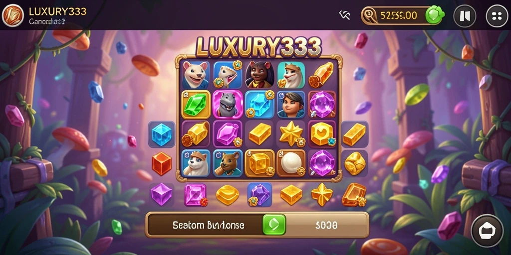 Tampilan gameplay LUXURY333 yang penuh warna dan menarik.