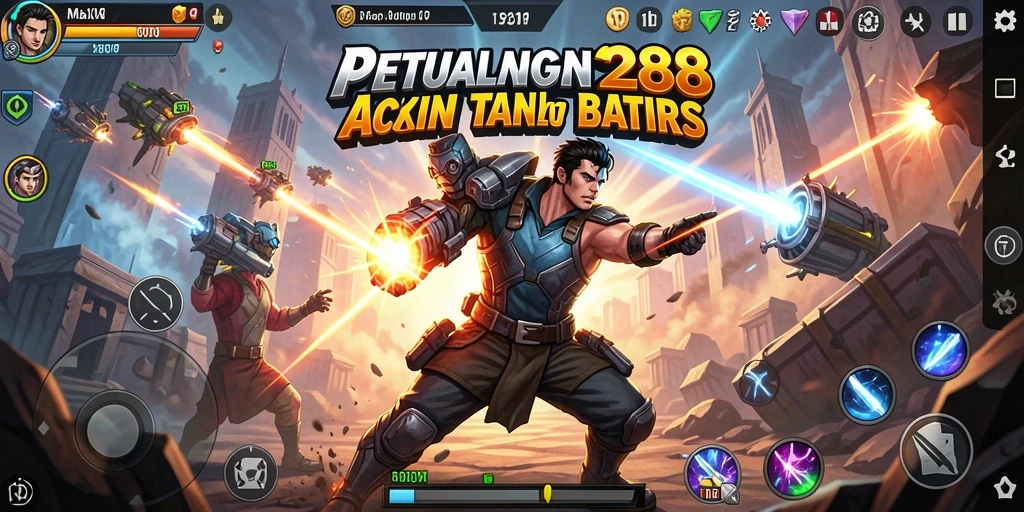 Tampilan gameplay aksi intens di MAXWIN288.