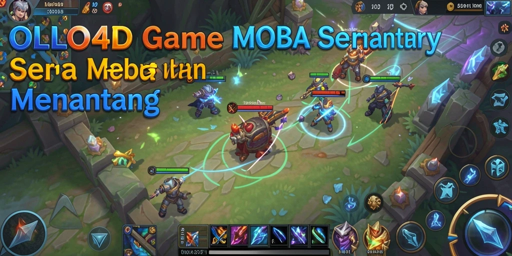 Tampilan grafik yang epik dalam gameplay MOBA OLLO4D.