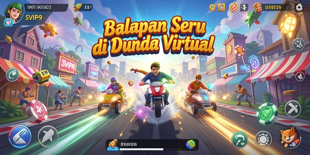 Tampilan gameplay SVIP9 dengan balapan yang menegangkan dan mobil yang memukau.