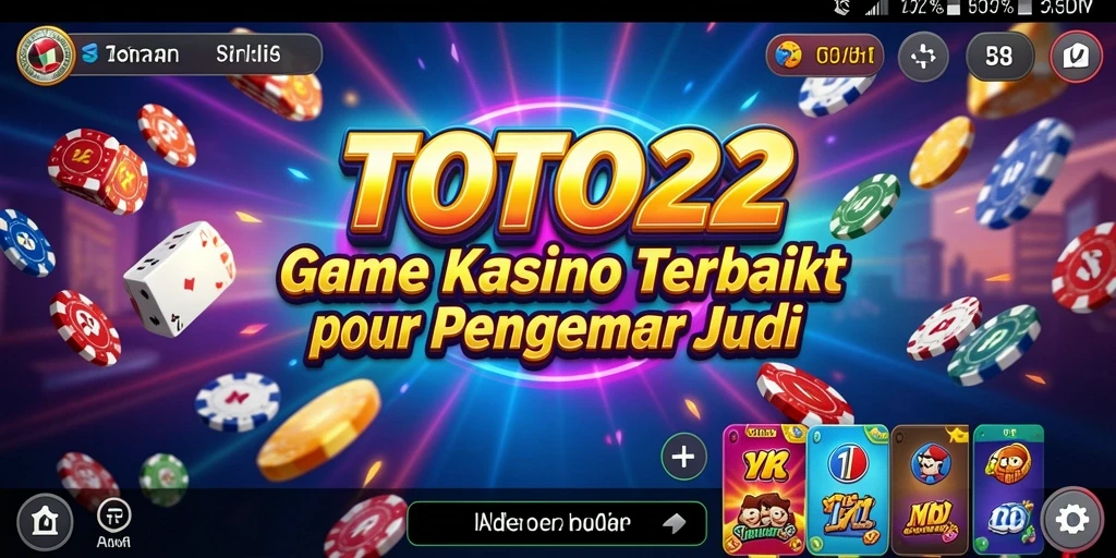 Screenshot gameplay TOTO22 yang menampilkan suasana kasino yang seru.