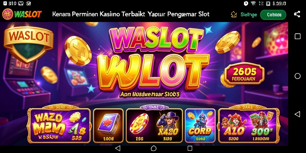 Tampilan gameplay <strong>WASLOT</strong> yang penuh warna dan menarik dalam permainan Kasino.